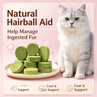 Biscuits lyophilisés à l'herbe pour chats OEM ODM – Friandises naturelles pour animaux de compagnie, aide contre les boules de poils et soutien de la santé intestinale, formule équilibrée pour l'entretien du pelage