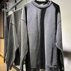 Yingling เสื้อสเวตเตอร์แบบสวมศีรษะของผู้ชายหรูหรา420กรัมเสื้อกันหนาวมีฮู้ดเทอร์รี่ขนแกะโอเวอร์ไซส์ - Product Image 2