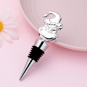 Custom Herbruikbare Metalen Wijn Stopper Zink Legering Antilope Vorm Kerstboom Dennenappel Genie Auto Ontwerp Voor Thuis Huwelijksfeest - Product Image 4