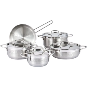 5pcs Stainless Steel <strong>Pot</strong> Set with Glass Lid Soup <strong>Pot</strong> <strong>Cooking</strong> Pans <strong>Cooking</strong> Cookware for Kitchen Utensils - Product Image 1