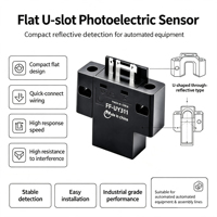 Capteur photoélectrique rétro-réfléchissant compact FF-UY311, distance de détection 2 mm, interrupteur optique PNP NC 3 fils