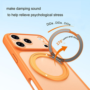 เคสโทรศัพท์กันกระแทกบางเฉียบหรูหราแบบแม่เหล็กเต็มตัว รุ่น 17 <span class=keywords><strong>Pro</strong></span> <span class=keywords><strong>Max</strong></span> กันน้ำ พร้อมขาตั้งหมุนได้ ถอดกล้องออกได้ - Product Image 3