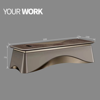 Bureau de direction en forme de L, moderne, en placage MDF de haute qualité, luxueux, convertible et extensible, dernière collection.