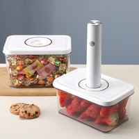 Conteneur sous vide transparent facile à ranger, sans BPA, hermétique, pour le stockage des aliments