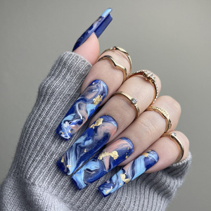 Juego <span class=keywords><strong>de</strong></span> 24 <span class=keywords><strong>Uñas</strong></span> Acrílicas <span class=keywords><strong>de</strong></span> Moda para Presionar, Diseño <span class=keywords><strong>de</strong></span> Cobertura Completa, <span class=keywords><strong>Precio</strong></span> <span class=keywords><strong>de</strong></span> Fábrica para <span class=keywords><strong>Uñas</strong></span> Artificiales - Product Image 2