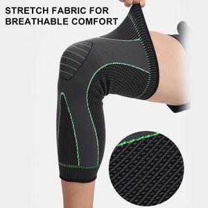 1 pz <span class=keywords><strong>ginocchiere</strong></span> a compressione supporto protezione manica lunga ginocchio ginocchiera elastica supporto a molla pallavolo Running Silicone - Product Image 2