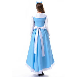 Halloween Adulte Dames Cosplay Manor Maid Costume Party Maid Dress Belle Bleu Tablier Cosplay Costume Set - Product Image 6
