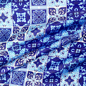YH8-8499 FabFairy Offre Spéciale Bleu Rétro Thnic Imprimé <span class=keywords><strong>Manteau</strong></span> <span class=keywords><strong>Doublure</strong></span> Sacs <span class=keywords><strong>Tissu</strong></span> Intérieur - Product Image 2