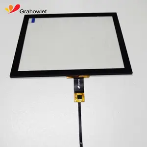 PCAP(projected capacitive) 8 inch touch panel 2mm cover glass+0.7mm touch sensor+6pins IIC FPC