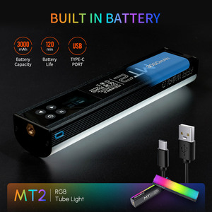 FEELWORLD MT2 Tube Light, Luz de Tubo Portátil Pavotube II RGB para Fotografí<span class=keywords><strong>a</strong></span>, LED 2600K~6000K, Mini Luz de Tubo RGB con Control por Aplicación - Product Image 3