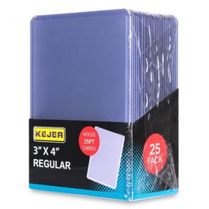 Pelindung Kartu Trading Transparan Ukuran 3" X 4", Hard Card Sleeves, Pelindung Kartu <span class=keywords><strong>Top</strong></span> <span class=keywords><strong>Loader</strong></span> 35pt - Product Image 1