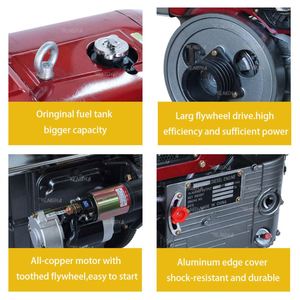 Moteur diesel monocylindre refroidi par eau Tengka Changfa Changchai 12hp 13hp Zs195 à démarrage manuel - Product Image 2