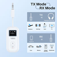 Émetteur-récepteur Bluetooth sans fil 1Mii Aptx-LL/HD Adaptatif, adaptateur audio AUX pour haut-parleur, voiture, avion et téléviseur