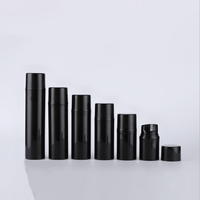 30 1oz 50 80 100 120 150 ml noir portable en plastique emballage cosmétique bouteille sans air PP bouteilles de lotion avec bouchon de pompe