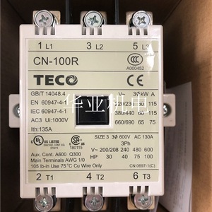 คอนแทคเตอร์ Teco รุ่น CN 100R 3P 32A 600V AC 130A สำหรับมอเตอร์ AC - Product Image 3
