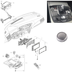 Perilla de control multimedia Audi 4G0919069 de aleación de aluminio resistente al óxido para A6 A7 2011-2019 - Product Image 3