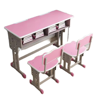Usine directe deux places MDF bureau d'école et chaise école primaire ensemble de meubles