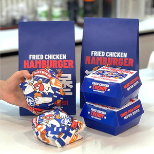 Cajas de Embalaje de Comida Rápida Desechables y Reciclables Personalizadas, Papel Kraft <span class=keywords><strong>con</strong></span> Impresión Personalizada para <span class=keywords><strong>Pollo</strong></span> Frito y <span class=keywords><strong>Papas</strong></span> Fritas para Llevar - Product Image 2