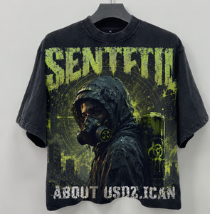 Camisetas de Algodón Oversize para Hombre, Estilo Urbano, con Estampado de Letras, Tejido de Punto, Alta Calidad, Tallas Grandes, Color Negro, Hombros Caídos, Venta al Por Mayor - Product Image 1