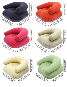 Wholesale Customized <b>Inflatable</b> PVC <b>Sofa</b> with Armrests U-shaped Flocked Plush Bean Bag Casual Outdoor Lazy <b>Sofa</b> for Camping - Product Image 6