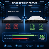 Servidor Dell PowerEdge R640 1U en Oferta, Xeon Gold 6248 6230, Doble Socket, Alto Rendimiento, Servidor Host para Virtualización
