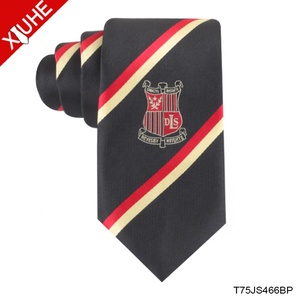 Chine Fait Sur Commande 100% D'école Pas <span class=keywords><strong>Cher</strong></span> en Polyester <span class=keywords><strong>Cravate</strong></span> Tissé Hommes Rayé <span class=keywords><strong>Cravate</strong></span> avec Logo - Product Image 3