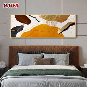 Peintures murales abstraites à l'huile de toile horizontale de <span class=keywords><strong>feuille</strong></span> <span class=keywords><strong>d</strong></span>'<span class=keywords><strong>or</strong></span> pour la <span class=keywords><strong>d</strong></span>écoration de maison et de chambre à coucher soutenant des sujets de paysage - Product Image 4