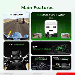 กล้องติดรถมอเตอร์ไซค์ DDPAI Ranger M1 3K แบบสองช่องทาง บันทึกภาพตลอด 24 ชั่วโมง พร้อมฟังก์ชั่นกันน้ำ และระบบระบุตำแหน่ง GPS - Product Image 2