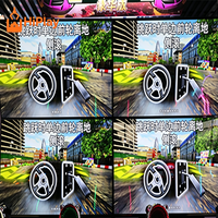 Machine d'arcade de course à deux joueurs, simulateur de conduite de voiture à monnayeur, machine de jeu vidéo de conduite pour centre d'arcade FEC