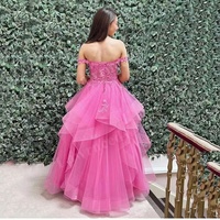 S2446N Nouveau modèle 2026 Robe de soirée longue en cachemire, style Forêt Verte, épaules dénudées, pour examen artistique étudiant et cérémonie de remise des diplômes
