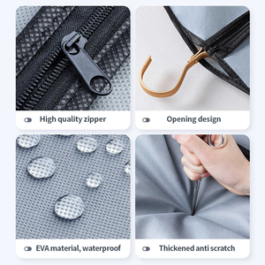 Housse anti-poussière translucide pour vêtements, <span class=keywords><strong>cintre</strong></span> imperméable, avec rangement de garde-robe anti-poussière en tissu PEVA - Product Image 5