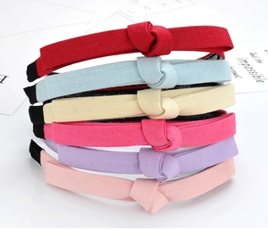 QIYUE tissu coréen noué Fine bande de cheveux Version coréenne de l'accessoire en épingle à cheveux arc bandeau d'impression - Product Image 2