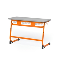 Ensemble de mobilier scolaire réglable en hauteur, prix direct usine, durable et ergonomique, bureaux et chaises doubles pour étudiants