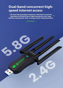 Adaptador WiFi <span class=keywords><strong>de</strong></span> doble banda, 1300Mbps, USB 3,0, con <span class=keywords><strong>Bluetooth</strong></span> 5,0, 4 antenas externas, tarjeta <span class=keywords><strong>de</strong></span> red inalámbrica <span class=keywords><strong>de</strong></span> alta velocidad <span class=keywords><strong>para</strong></span> <span class=keywords><strong>PC</strong></span> <span class=keywords><strong>de</strong></span> escritorio - Product Image 3