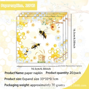 Set di Decorazioni per Feste di Compleanno a Tema Ape Piccola e Attenta, Articoli per Feste a Tema Cartone Animato, Striscione di Carta - Product Image 4