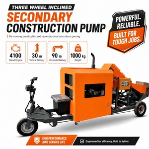 Triciclo portátil con motor diésel 4100, alcance de 90 m, bomba diésel de 63 m³ para proyectos en pequeñas ciudades. - Product Image 6