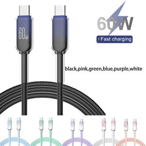 60W/30W ricarica rapida Premium C-C/L, USB-C/L Nylon intrecciato e nucleo in rame puro (1m/2m) per iPhone/smartphone/tablet - Product Image 2