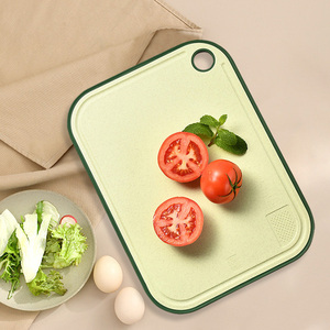 Custom 2Pcs Natural Grade Wheat Straw Material Thick Chopping <b>Board</b> for Meat Veggy Fruit Food Cutting <b>Tool</b> - Product Image 4