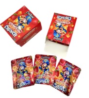 En stock – Sachets holographiques en Mylar de 3,5 g avec boîte, étanches et refermables, pour l'emballage de bonbons à la fraise, aliments pour animaux de compagnie et chewing-gums