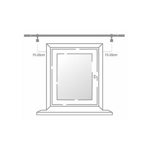 Bojanek Ensemble complet de rail de plafond double fenêtre en PVC pour un mouvement fluide des rideaux, rail durable et accessoires de fixation complets - Product Image 5