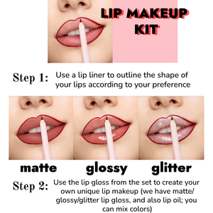 Nuove Tendenze: Kit Trucco Labbra 3 in 1 All'ingrosso per Fabbriche - Rossetto Cremoso Vellutato ad Alta Pigmentazione, Lucidalabbra Marrone Scuro, Matita Labbra Twist-<span class=keywords><strong>Up</strong></span> - Product Image 4