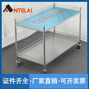 Carrito de herramientas de acero inoxidable Antares 800x480mm 2 niveles para cirugía de implantes dentales - Product Image 5