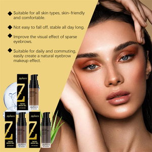 Gel teinté pour sourcils Zephoco, waterproof, longue tenue, maquillage, brun clair, brun foncé, gris, crème colorante pour sourcils - Product Image 1