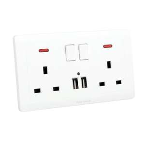 Enchufe de Pared Universal Doble de 5 Pines con Panel Táctil, 10 Tomas de Corriente, Interruptor Eléctrico, Luz Indicadora LED, Diseño Moderno - Product Image 4