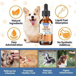Gotas Líquidas para el Alivio de Infecciones por Levaduras en Mascotas, Suplemento para Perros, Refuerzo Inmunológico, Alivia la Picazón, Mejora la Salud del Pelaje, OEM/ODM - Product Image 3