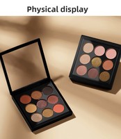 Palette de fards à paupières mats imperméables neuf couleurs transfrontalière, collection été, teinte terre, beauté haut de gamme