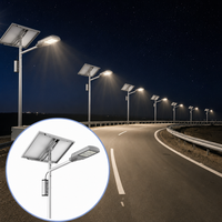 Lampe solaire de rue étanche IP65 à LED 60W 80W 120W avec télécommande pour éclairage routier extérieur