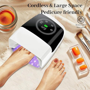 132W Cordless UV LED Nail <b>Lamp</b> Rechargeable Fast Curing Nail Dryer Auto Sensor 4 <b>Timers</b> for Salon Home - Product Image 5