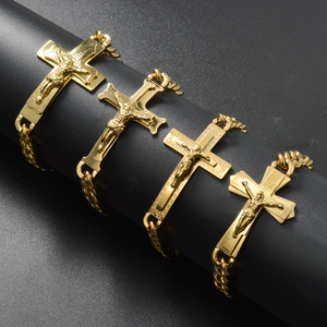 bulk wholesale unisex personnalisé gold plated slim delicate <b>engraved</b> religious radiant corrosion proof lightweight bracelets - Product Image 5