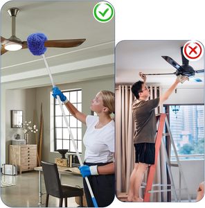 Poteau d'extension de brosse de toile d'araignée en matériau PP écologique professionnel à longue portée pour le nettoyage de toile d'araignée à haut plafond - Product Image 6